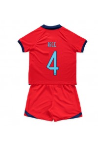 England Declan Rice #4 Babyklær Borte Fotballdrakt til barn VM 2022 Korte ermer (+ Korte bukser)